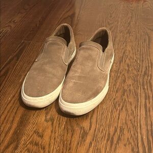 Vince Men's Brown Suede Slip-On Sneakers